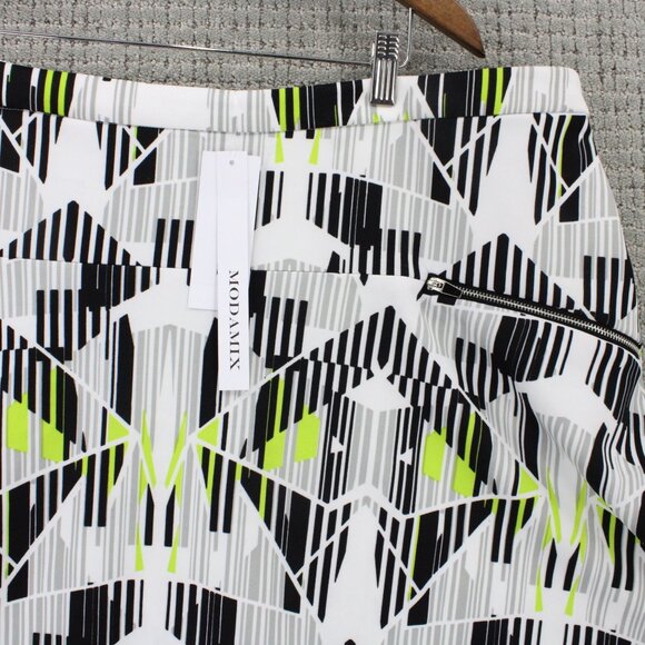 Modamix Skirt A Line Skirt Womens Sz 24W Multicolor Casual Geometric Pattern NWT - Picture 3 of 10